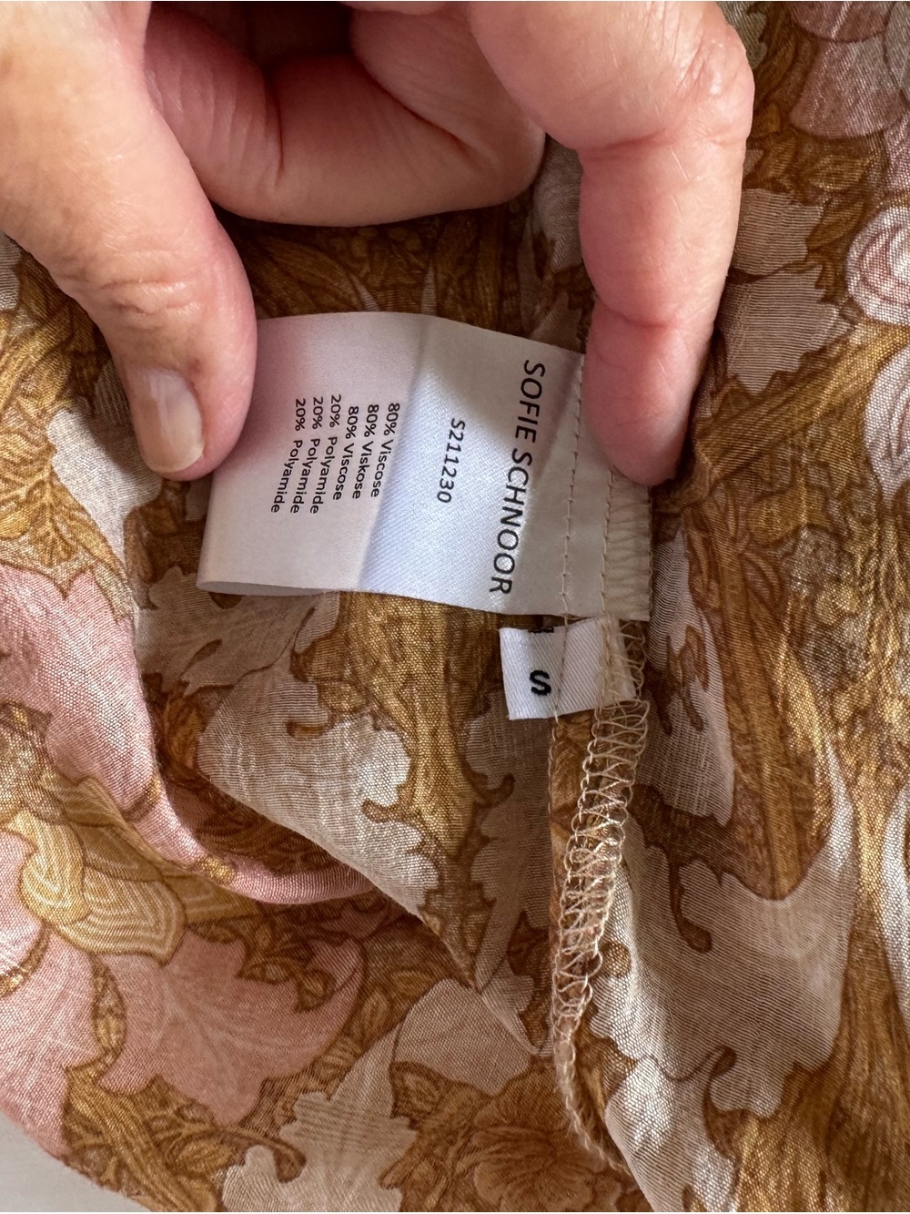 Pink & Brown Floral Button-Up Blouse - Picture 4 of 7